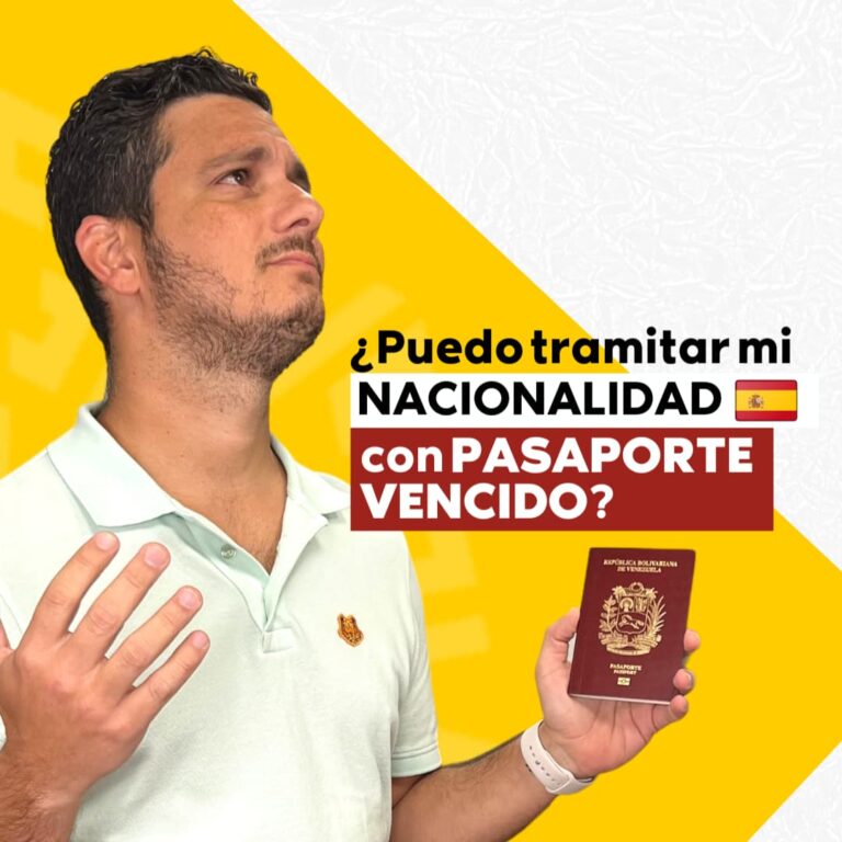 nacionalidad española pasaporte vencido