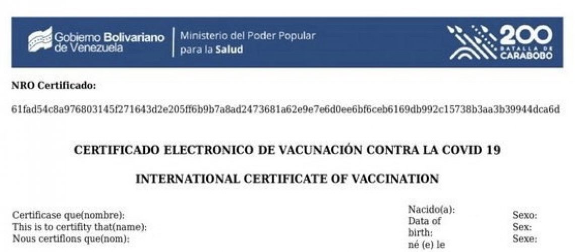 portada certificado covid venezuela